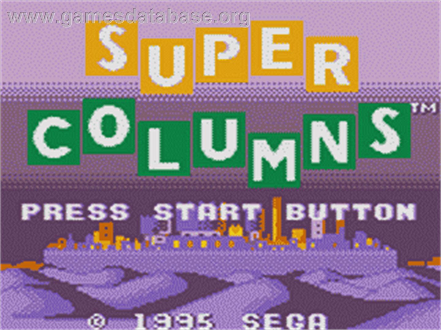 Super Columns - Sega Game Gear - Artwork - Title Screen