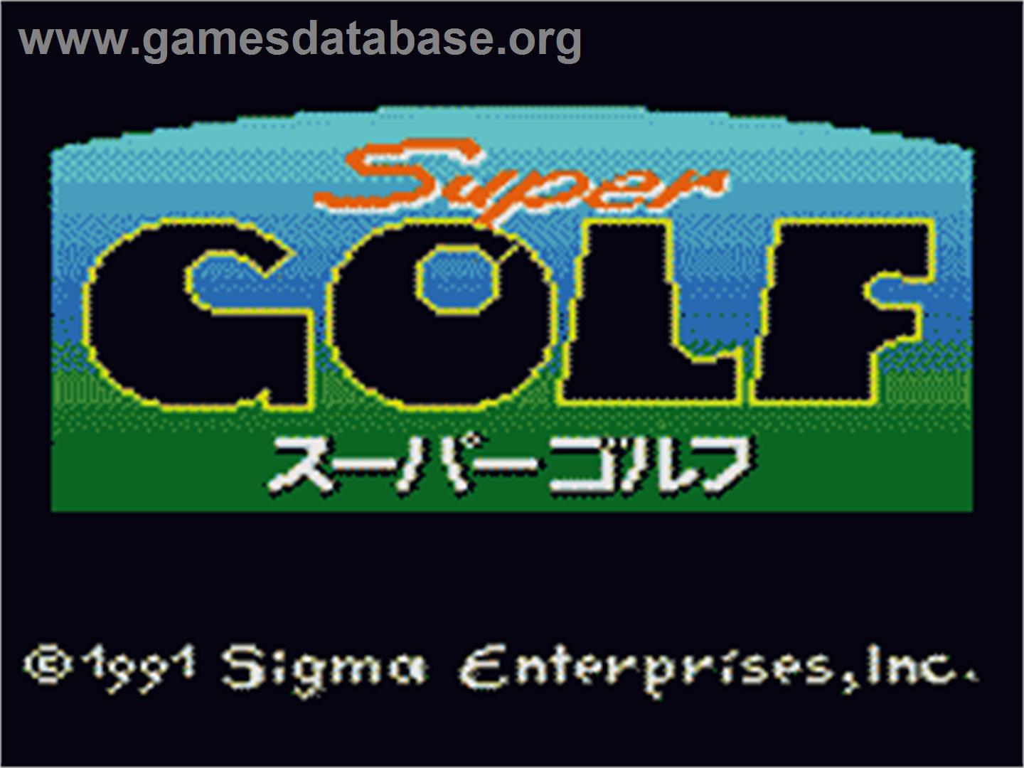Super Golf - Sega Game Gear - Artwork - Title Screen