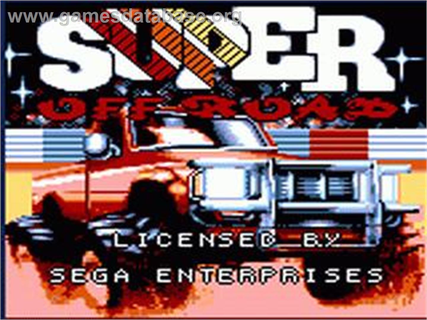 Super Off Road - Sega Game Gear - Artwork - Title Screen