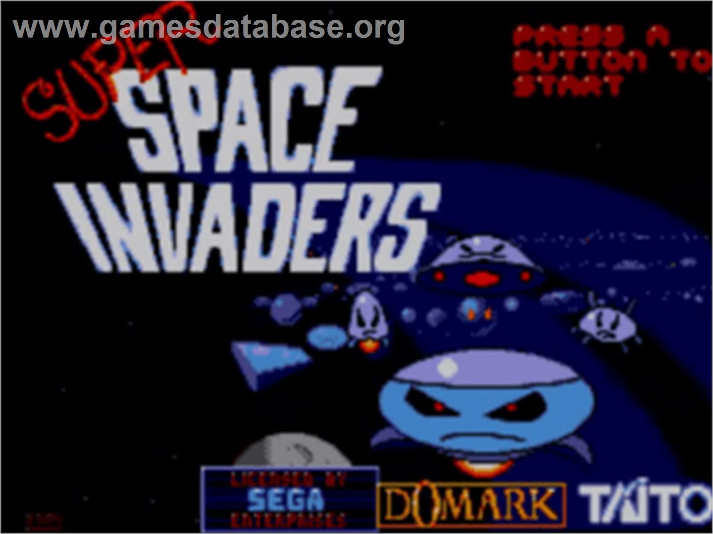 Super Space Invaders - Sega Game Gear - Artwork - Title Screen