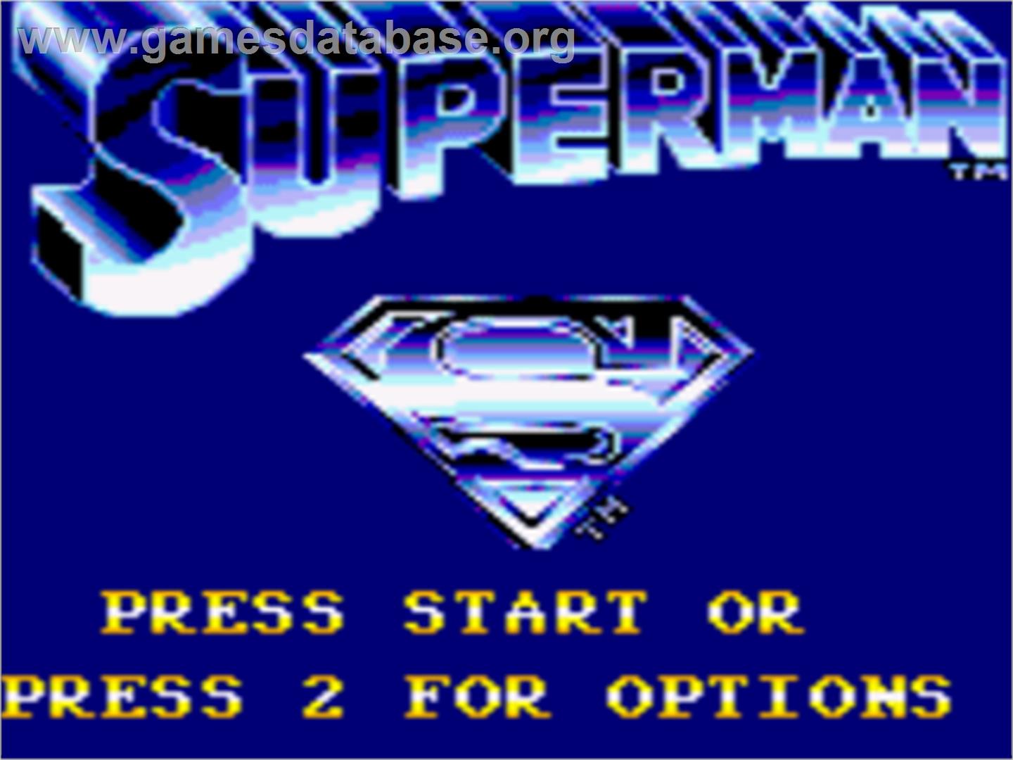 Superman: The Man of Steel - Sega Game Gear - Artwork - Title Screen