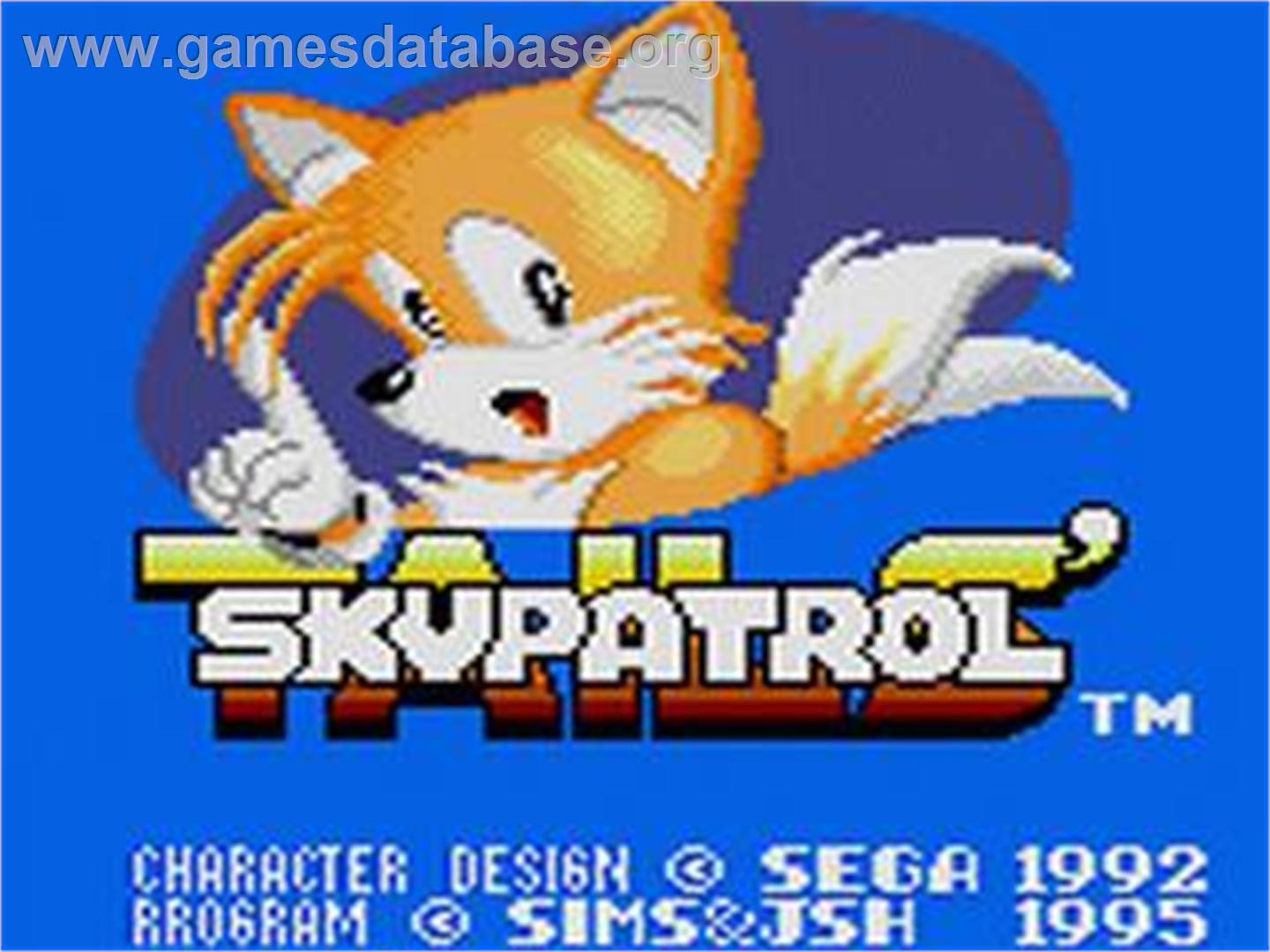 Tails' Skypatrol - Sega Game Gear - Artwork - Title Screen