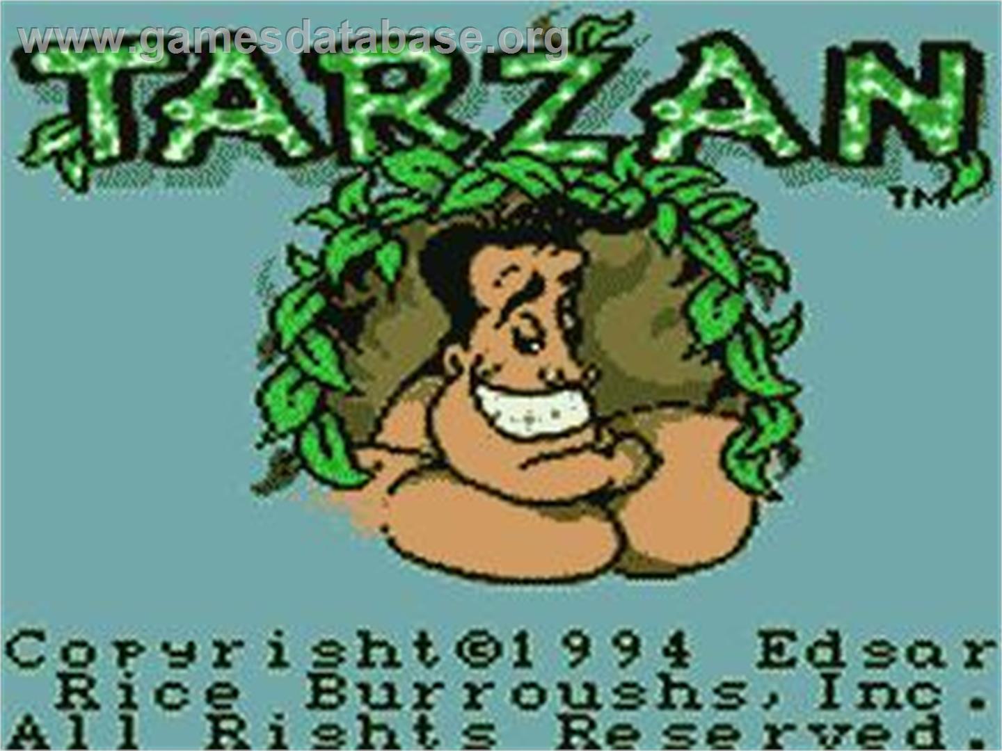 Tarzan - Lord Of The Jungle - Sega Game Gear - Artwork - Title Screen