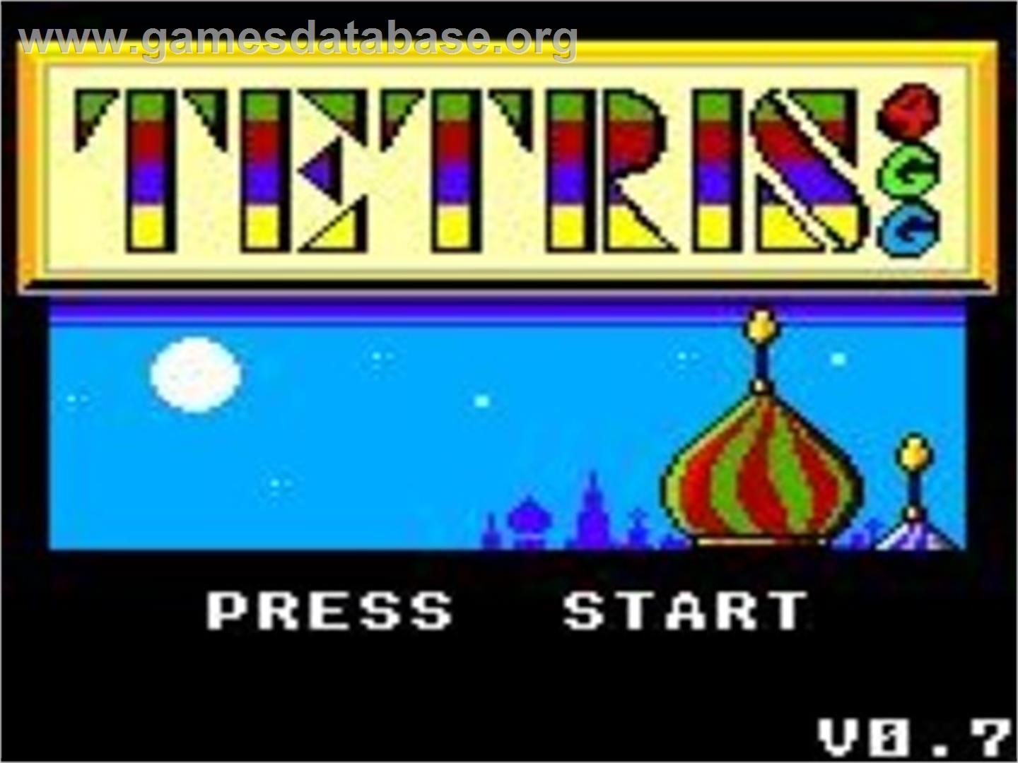 Tetris4GG - Sega Game Gear - Artwork - Title Screen