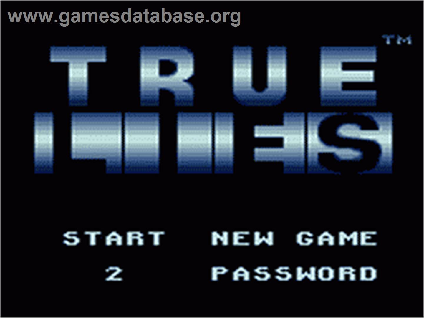 True Lies - Sega Game Gear - Artwork - Title Screen