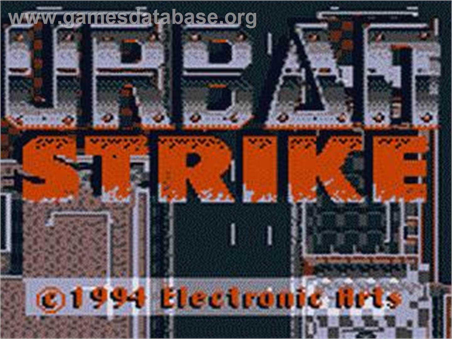 Urban Strike - Sega Game Gear - Artwork - Title Screen