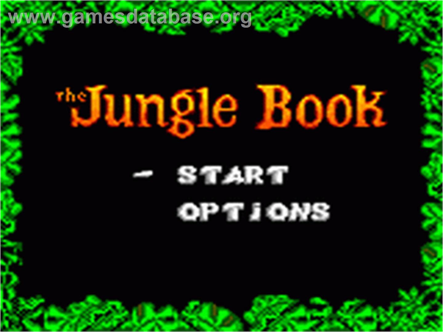 Walt Disney's The Jungle Book - Sega Game Gear - Artwork - Title Screen