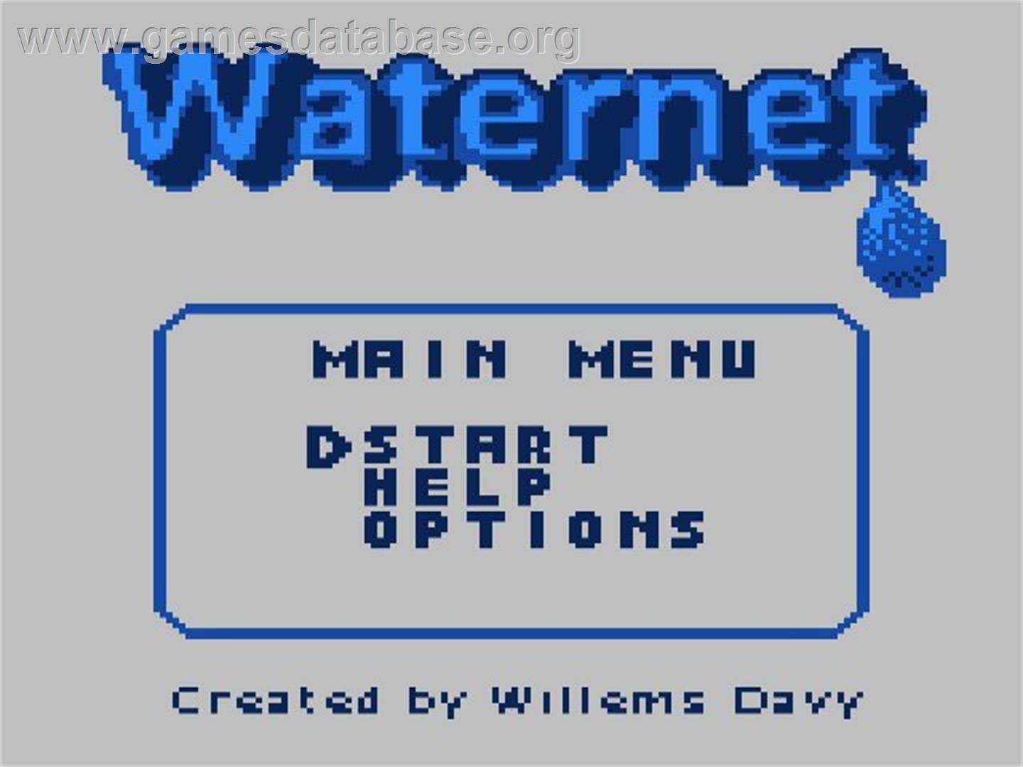 Waternet - Sega Game Gear - Artwork - Title Screen
