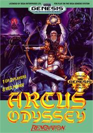Box cover for Arcus Odyssey on the Sega Genesis.