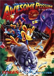 Box cover for Awesome Possum Kicks Dr. Machino's Butt! on the Sega Genesis.