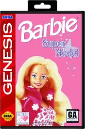 Box cover for Barbie Super Model on the Sega Genesis.