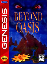 Box cover for Beyond Oasis on the Sega Genesis.
