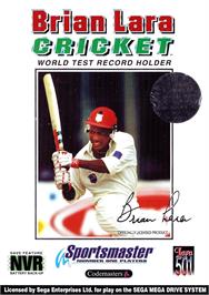 Box cover for Brian Lara Cricket on the Sega Genesis.
