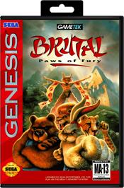 Box cover for Brutal: Paws of Fury on the Sega Genesis.