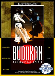 Box cover for Budokan: The Martial Spirit on the Sega Genesis.