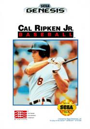 Box cover for Cal Ripken Jr. Baseball on the Sega Genesis.