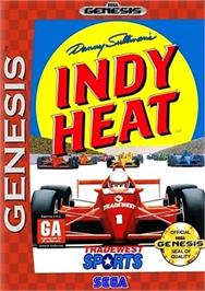 Box cover for Danny Sullivan's Indy Heat on the Sega Genesis.