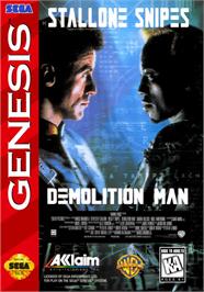 Box cover for Demolition Man on the Sega Genesis.
