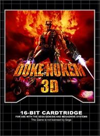 Box cover for Duke Nukem 3D on the Sega Genesis.