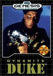Box cover for Dynamite Duke on the Sega Genesis.
