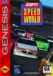 Box cover for Espn Speedworld on the Sega Genesis.