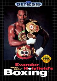 Box cover for Evander Holyfield Boxing on the Sega Genesis.