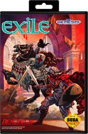 Box cover for Exile on the Sega Genesis.