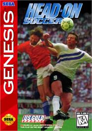 Box cover for Fever Pitch Soccer on the Sega Genesis.