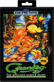 Box cover for Greendog: The Beached Surfer Dude on the Sega Genesis.