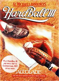 Box cover for HardBall 3 on the Sega Genesis.