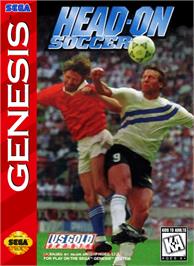 Box cover for Head-On Soccer on the Sega Genesis.