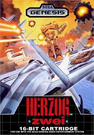 Box cover for Herzog Zwei on the Sega Genesis.