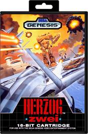 Box cover for Herzog Zwei on the Sega Genesis.