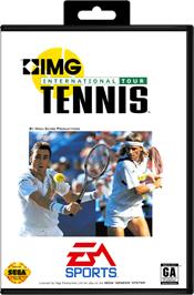 Box cover for IMG International Tour Tennis on the Sega Genesis.