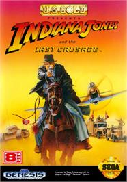 Box cover for Indiana Jones And The Last Crusade on the Sega Genesis.