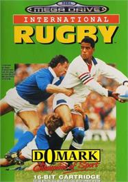 Box cover for International Rugby on the Sega Genesis.