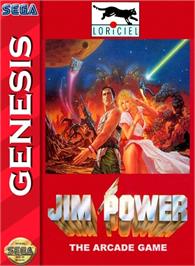 Box cover for Jim Power - The Arcade Game on the Sega Genesis.