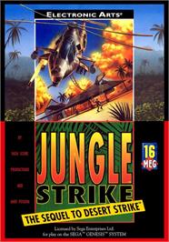 Box cover for Jungle Strike - The Sequel To Desert Strike on the Sega Genesis.