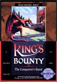 Box cover for King's Bounty - The Conqueror's Quest on the Sega Genesis.