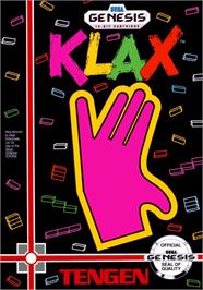 Box cover for Klax on the Sega Genesis.