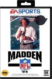 Box cover for Madden NFL '94 on the Sega Genesis.