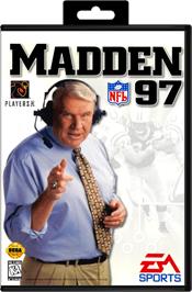 Box cover for Madden NFL '97 on the Sega Genesis.