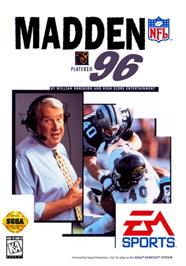 Box cover for Madden Nfl 96 on the Sega Genesis.