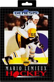 Box cover for Mario Lemieux Hockey on the Sega Genesis.