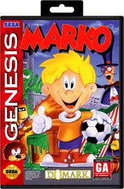 Box cover for Marko's Magic Football on the Sega Genesis.