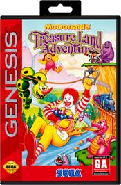 Box cover for McDonald's Treasure Land Adventure on the Sega Genesis.