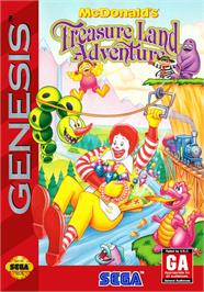 Box cover for Mcdonald's Treasure Land Adventure on the Sega Genesis.