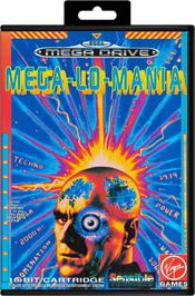 Box cover for Mega lo Mania on the Sega Genesis.