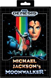 Box cover for Michael Jackson's Moonwalker on the Sega Genesis.