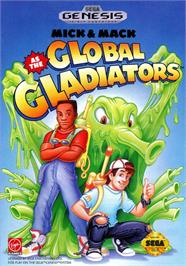 Box cover for Mick And Mack As The Global Gladiators on the Sega Genesis.